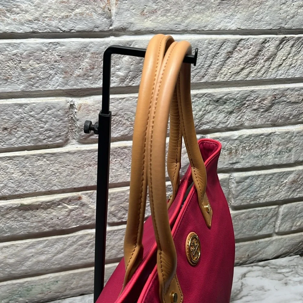 TORY BURCH LEATHER AND CANVAS TOTE BAG IN EUC - Picture 6 of 15